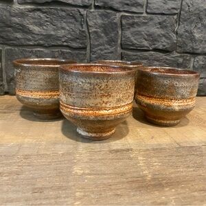 Vintage Pottery Wine Goblets